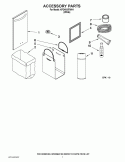ACCESSORY PARTS Diagram and Parts List for KFCK03ITWH1  KitchenAid Trash Compactor