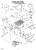 UPPER UNIT PARTS Diagram and Parts List for KSSV42FMS01  KitchenAid Refrigerator