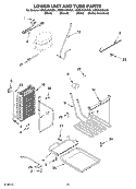 LOWER UNIT AND TUBE Diagram and Parts List for KSSS42QKW01  KitchenAid Refrigerator