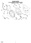 Part Location Diagram of 8572961 Whirlpool Door Assembly (Outer) (Biscuit)