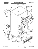 CABINET Diagram and Parts List for RT18AKXBW00  Roper Refrigerator