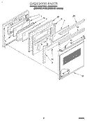 OVEN DOOR, OPTIONAL Diagram and Parts List for RS675PXBH1  Whirlpool Range