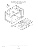 CABINET AND HINGE Diagram and Parts List for RM778PXT2  Whirlpool Microwave Oven Combo
