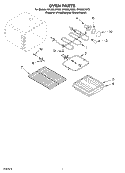 OVEN Diagram and Parts List for GY396LXGB5  Whirlpool Range