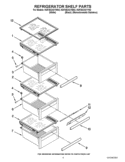 REFRIGERATOR SHELF PARTS Diagram and Parts List for KSF26C4XYB02  KitchenAid Refrigerator