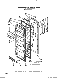 REFRIGERATOR DOOR Diagram and Parts List for RS20CKXXW00  Roper Refrigerator