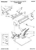 TOP AND CONSOLE, LIT/OPTIONAL Diagram and Parts List for TGDL200BW0  Whirlpool Dryer