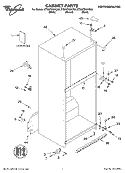 CABINET, LITERATURE Diagram and Parts List for ET8WTKXKQ00  Whirlpool Refrigerator