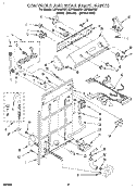 CONTROLS AND REAR PANEL Diagram and Parts List for LSP8244BN1  Whirlpool Washer