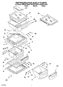 REFRIGERATOR SHELF Diagram and Parts List for KSRG22FKBL02  KitchenAid Refrigerator