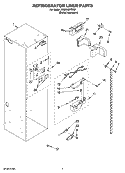 REFRIGERATOR LINER PARTS Diagram and Parts List for KSSO48FTX02  KitchenAid Refrigerator