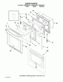 DOOR PARTS Diagram and Parts List for YKERS206XS0  KitchenAid Range