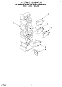 LATCH BOARD Diagram and Parts List for KHMC107BBL0  KitchenAid Microwave