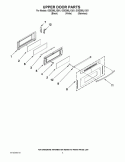 UPPER DOOR PARTS Diagram and Parts List for GGE390LXB01  Whirlpool Range