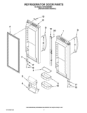 REFRIGERATOR DOOR PARTS Diagram and Parts List for KFCS22EVMS7  KitchenAid Refrigerator