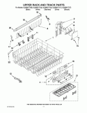 UPPER RACK AND TRACK PARTS Diagram and Parts List for GU2800XTVB2  Whirlpool Dishwasher