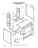 EXTERNAL OVEN Diagram and Parts List for FGP325VW2  Roper Range