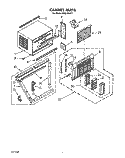 CABINET Diagram and Parts List for ACQ184XY1  Whirlpool Air Conditioner