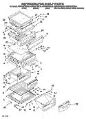 REFRIGERATOR SHELF PARTS Diagram and Parts List for KSRP22FSSS00  KitchenAid Refrigerator
