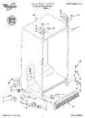 CABINET Diagram and Parts List for 7ED25DQXFW01  Whirlpool Refrigerator