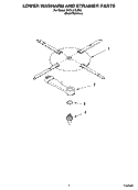 LOWER WASHARM AND STRAINER PARTS Diagram and Parts List for KUDL01ILBS5  KitchenAid Dishwasher