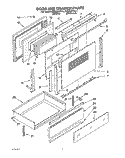 DOOR AND DRAWER Diagram and Parts List for KERS507YAL1  KitchenAid Range