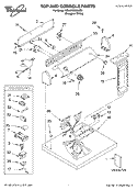 TOP AND CONSOLE, LITERATURE Diagram and Parts List for 8BLGR5636JQ0  Whirlpool Dryer
