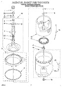 AGITATOR, BASKET AND TUB Diagram and Parts List for LSC9355BQ0  Whirlpool Washer