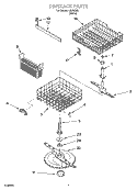 DISHRACK PARTS Diagram and Parts List for IJU35562  Inglis Dishwasher