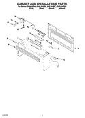 CABINET AND INSTALLATION PARTS Diagram and Parts List for MH8150XMT2  Whirlpool Microwave