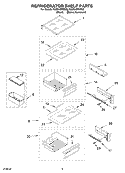 REFRIGERATOR SHELF PARTS Diagram and Parts List for KSSS48FMX00  KitchenAid Refrigerator