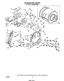 BULKHEAD Diagram and Parts List for LG6801XPW0  Whirlpool Dryer