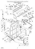 CONTROLS AND REAR PANEL Diagram and Parts List for 7MLSR7533JT0  Whirlpool Washer