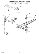 UPPER WASH AND RINSE PARTS Diagram and Parts List for DU1145XTPQ7  Whirlpool Dishwasher