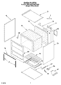 OVEN Diagram and Parts List for FGP210KN0  Roper Range