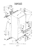CABINET Diagram and Parts List for ET14AKXLWR0  Whirlpool Refrigerator