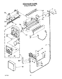ICEMAKER, LIT/OPTIONAL Diagram and Parts List for ED25DWXTM01  Whirlpool Refrigerator