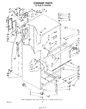 CABINET Diagram and Parts List for ET18VKXSW00  Whirlpool Refrigerator