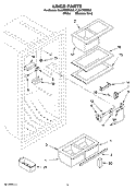 LINER PARTS Diagram and Parts List for EL8ATRRRQ02  Whirlpool Refrigerator