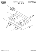COOKTOP Diagram and Parts List for FGP335EW0  Roper Range