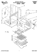 OVEN Diagram and Parts List for RB1005XYW5  Whirlpool Wall Oven