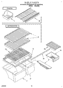 SHELF, LIT/OPTIONAL Diagram and Parts List for ET18NMXDN02  Whirlpool Refrigerator