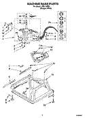 MACHINE BASE PARTS Diagram and Parts List for LBR4132PQ1  Whirlpool Washer