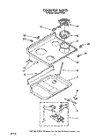 COOKTOP Diagram and Parts List for RM988PXVM5  Whirlpool Microwave Oven Combo