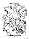 DRYER BULKHEAD Diagram and Parts List for LT5100XVW0  Whirlpool Washer Dryer Combo