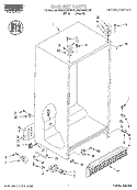 CABINET Diagram and Parts List for RS20AQXFN01  Roper Refrigerator