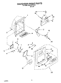 DISPENSER FRONT Diagram and Parts List for 4KSRS27CHT02  KitchenAid Refrigerator
