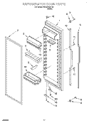 REFRIGERATOR DOOR Diagram and Parts List for 3XKGN7050F03  Whirlpool Refrigerator