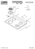 COOKTOP PARTS Diagram and Parts List for TEP315RW2  Estate Range
