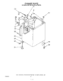 CABINET Diagram and Parts List for LA5715XPW3  Whirlpool Washer